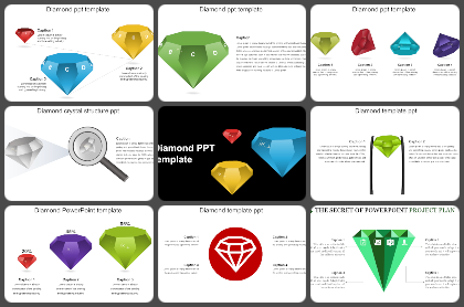 Diamond Diagram Powerpoint Templates
